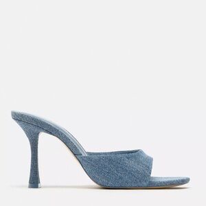 Zara Denim Heeled Sandals